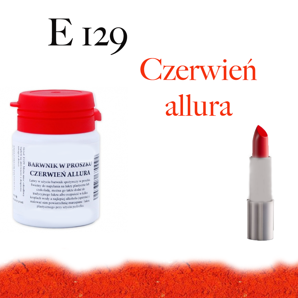 E 129 Czerwień allura Barwnik spożywczy