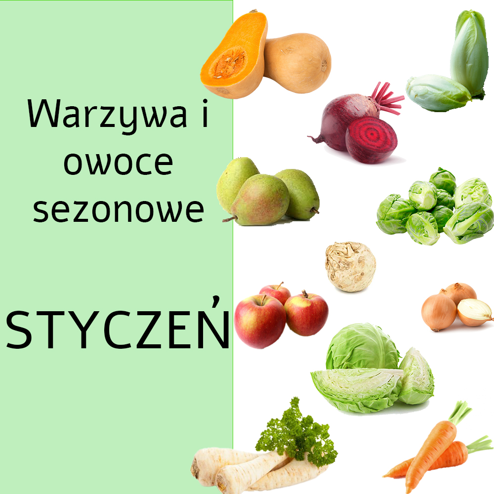 Warzywa i owoce sezonowe w styczniu